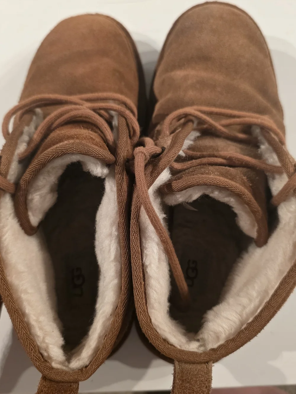 UGG Neumel Mens Brown Suede Shearling Lined Booties